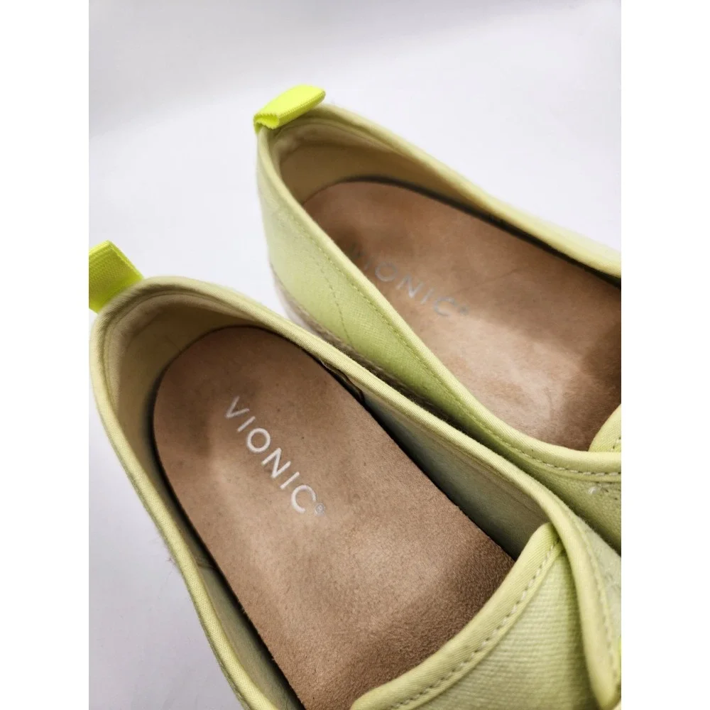 VIONIC Jovie Citrine Canvas Low Top Sneakers Womens‎ Size 9.5